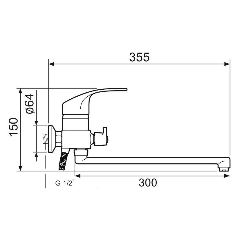 SL85-006E Смеситель для ванны, ø35