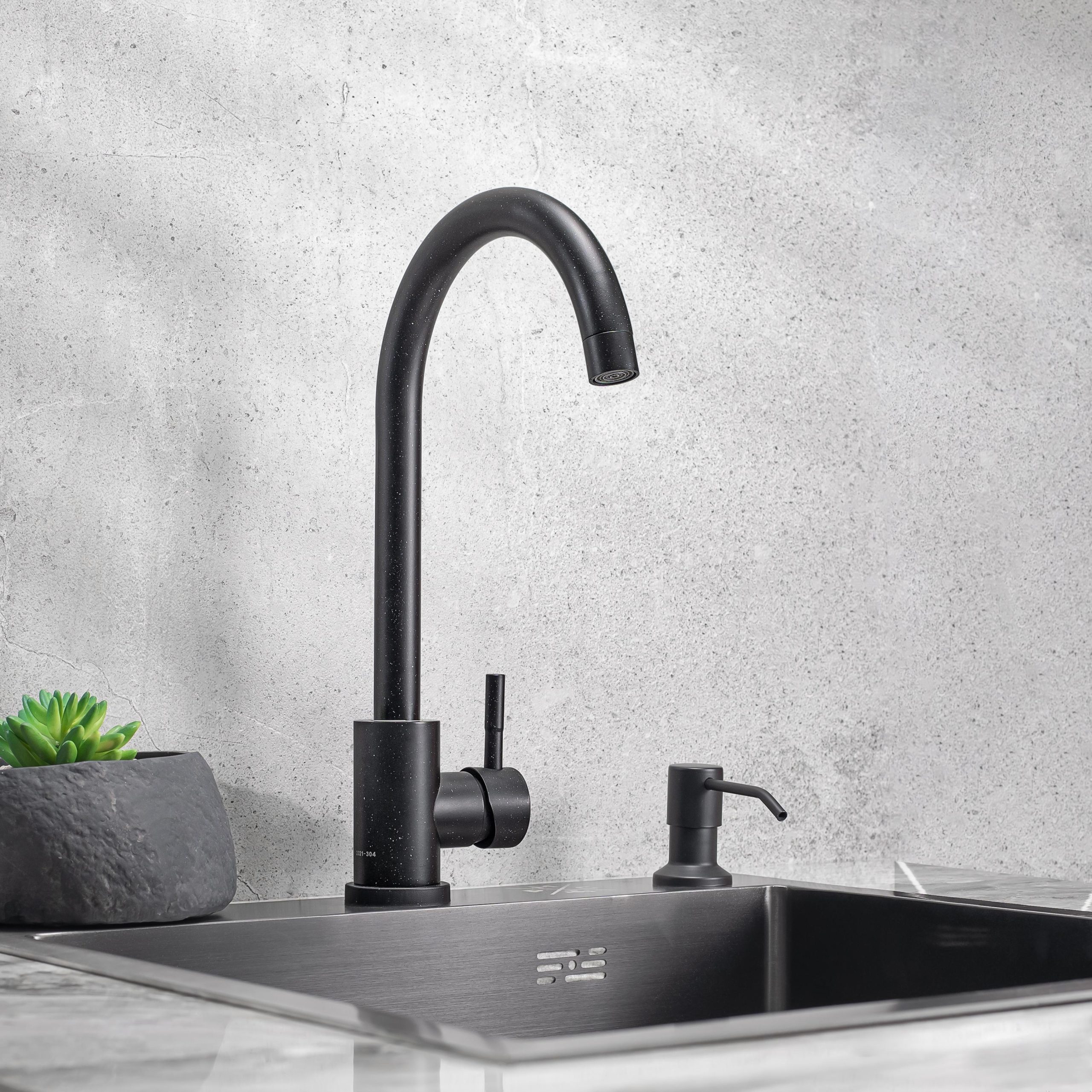 SUS124BLK-017F Смеситель для кухни, ø35