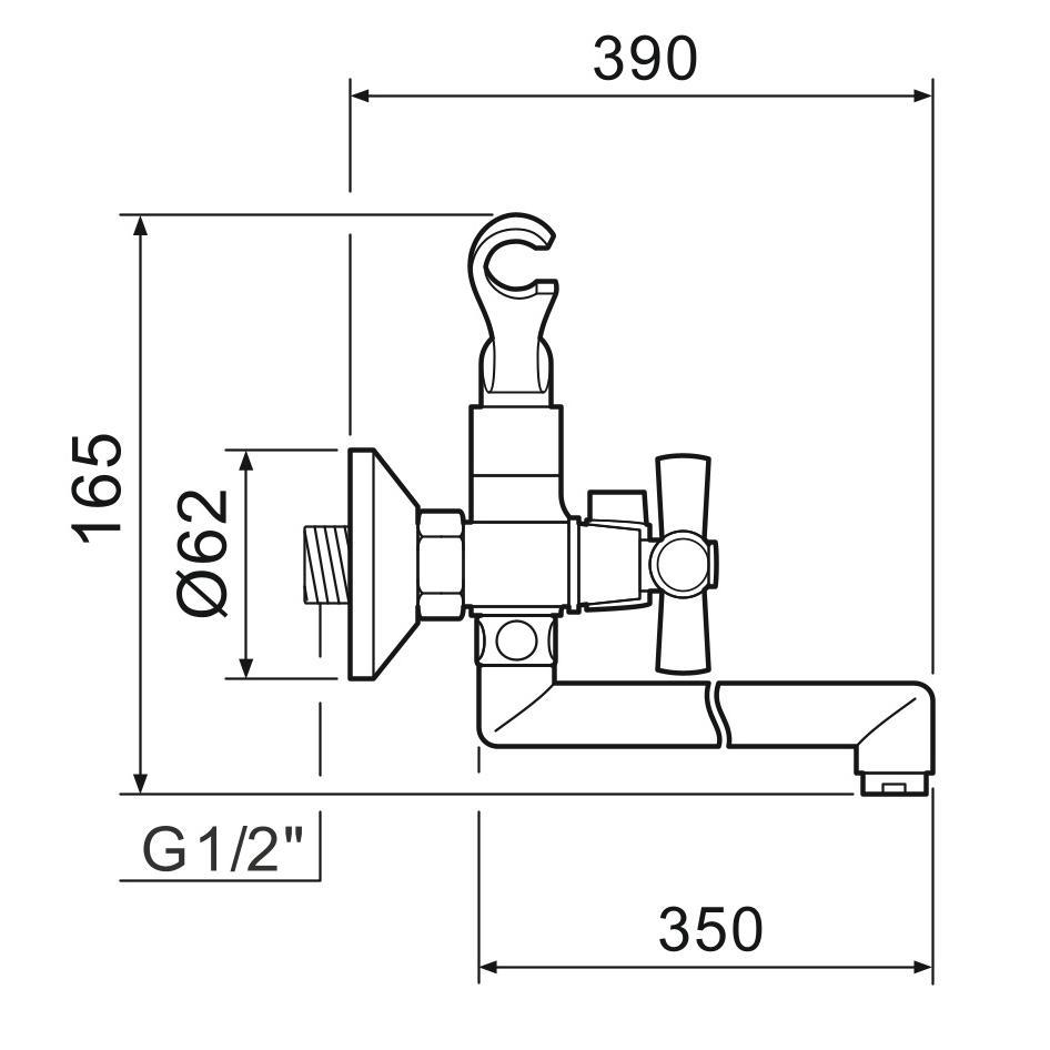 SL138-140P  Смеситель для ванны