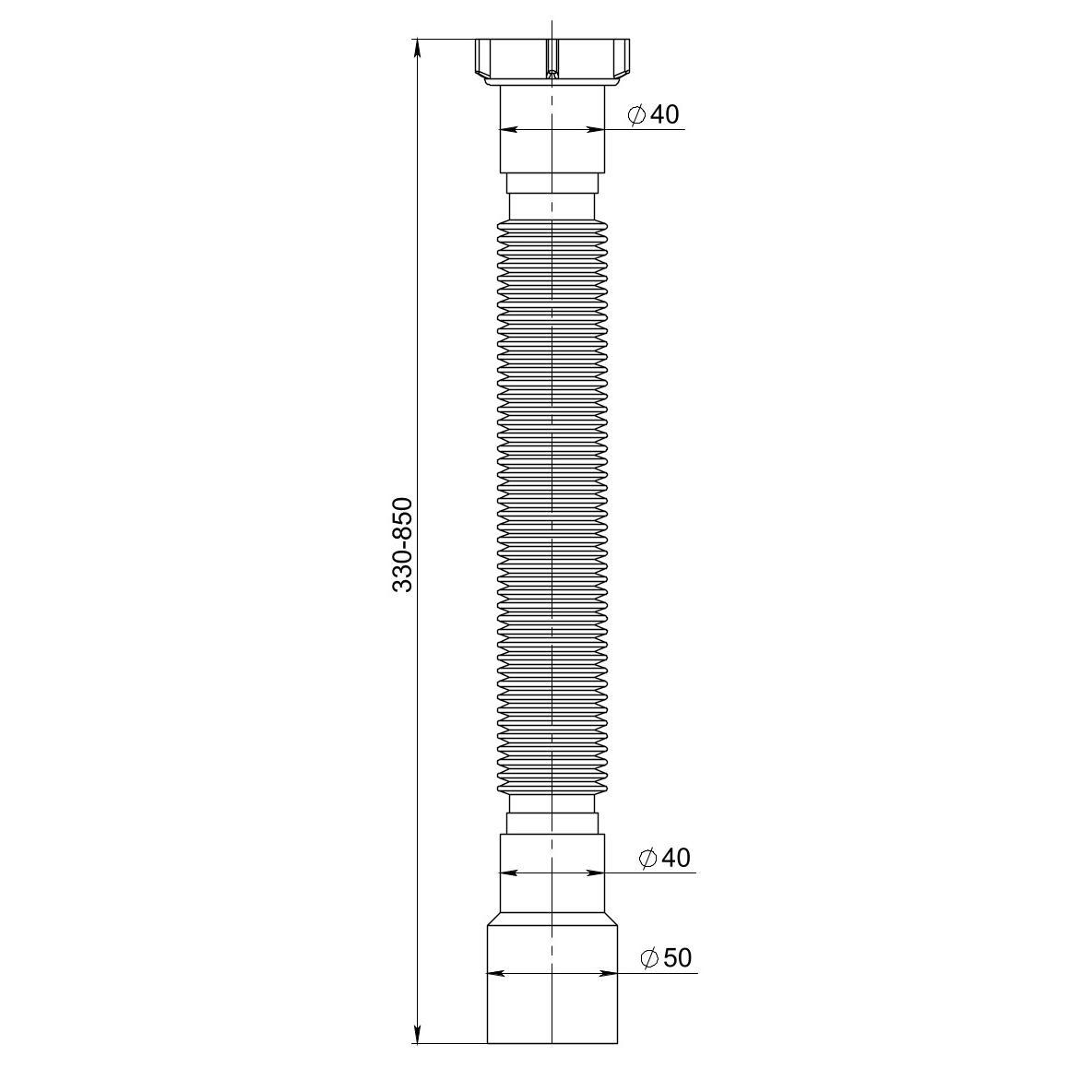 Гибкий отвод "РМС" ГОГ-0,8 м (с гайкой)
