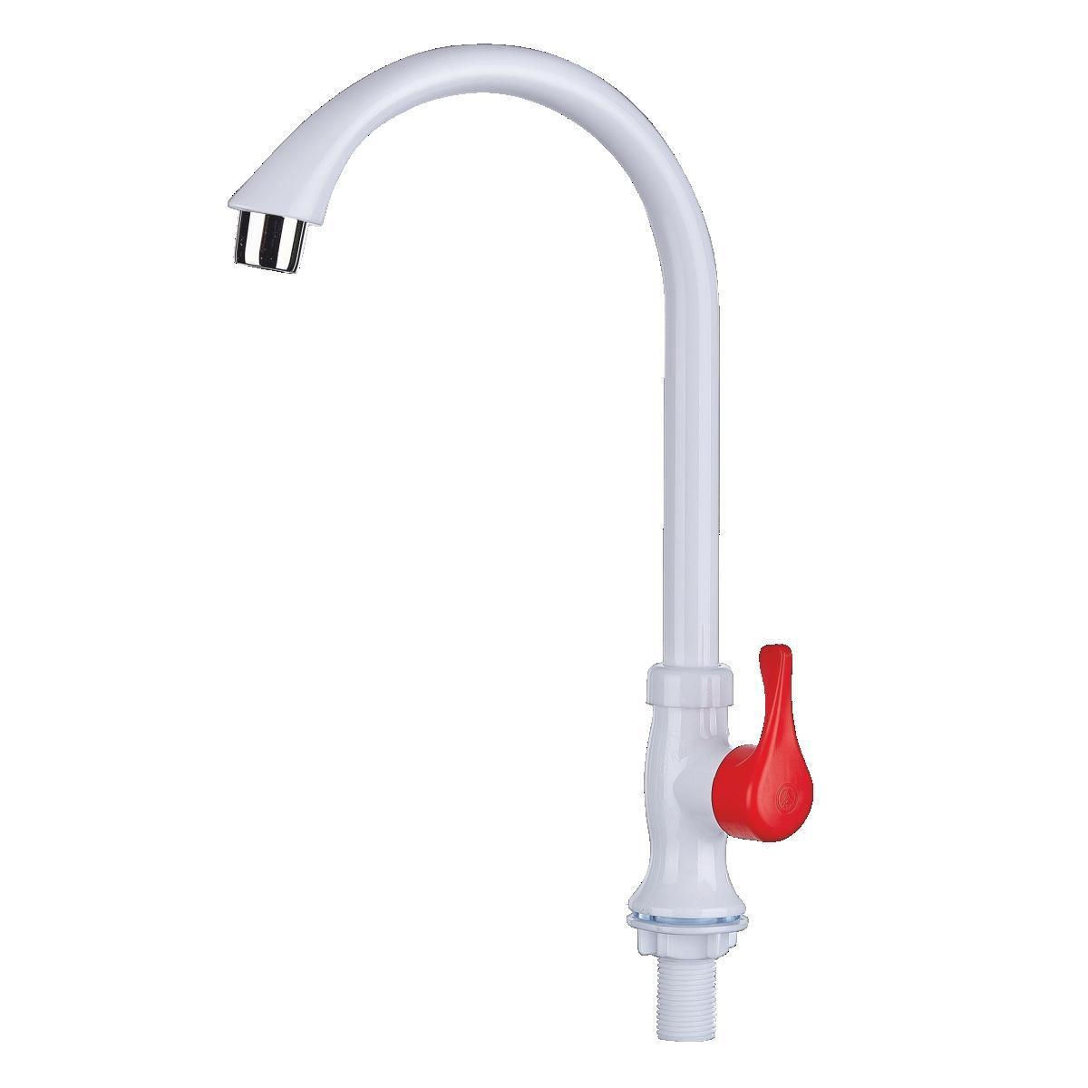 PL3-269F-1 Кран для одной воды, из высокопрочного пластика- БЕЛЫЙ