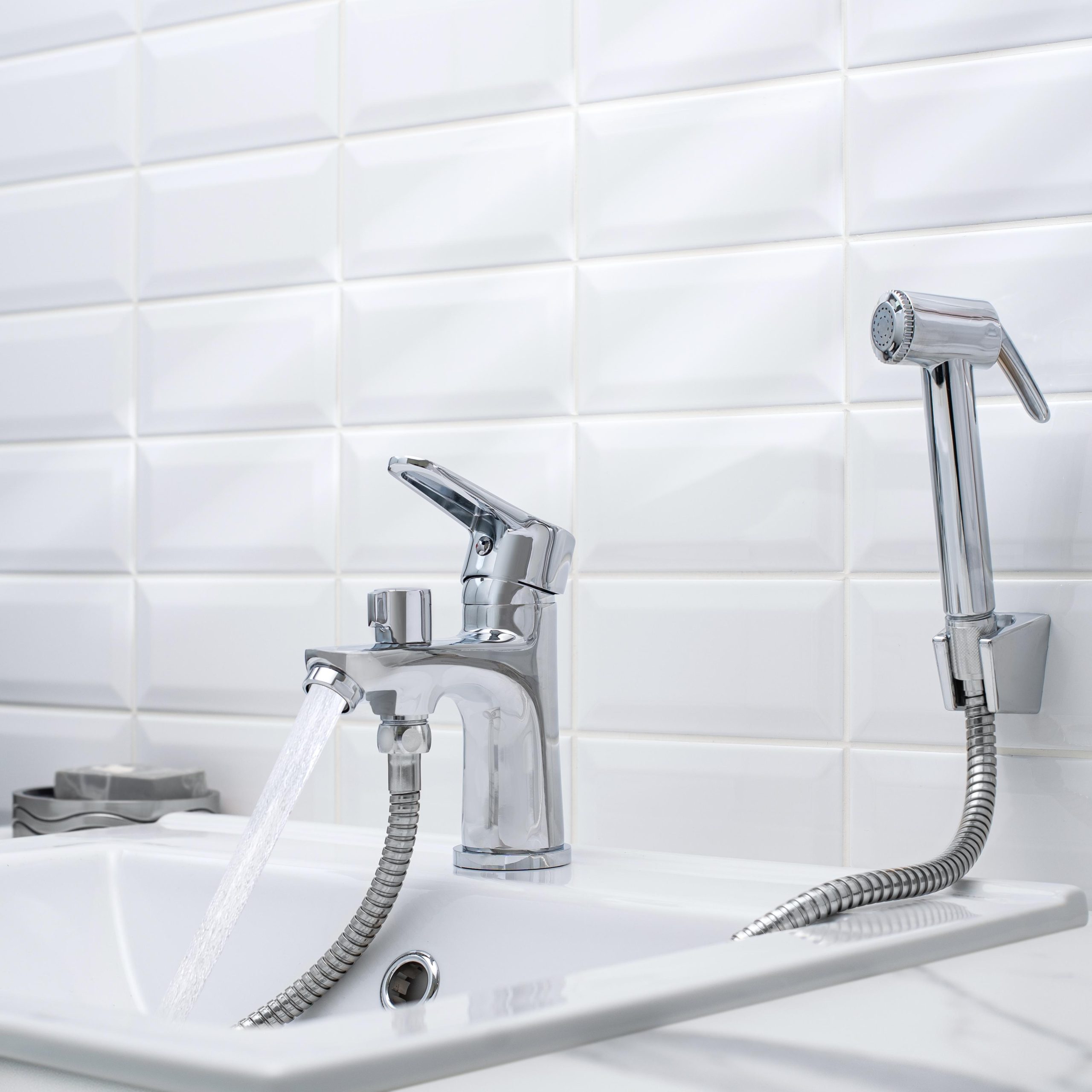 SL141-001F-1 Смеситель для умывальника с душем, Ø35