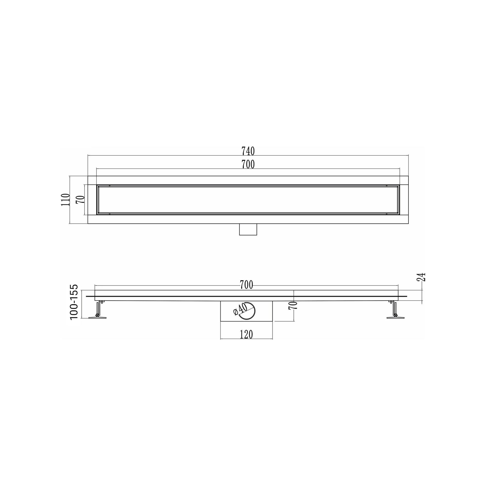 Трап линейный РМС ТЛ-03-70х7