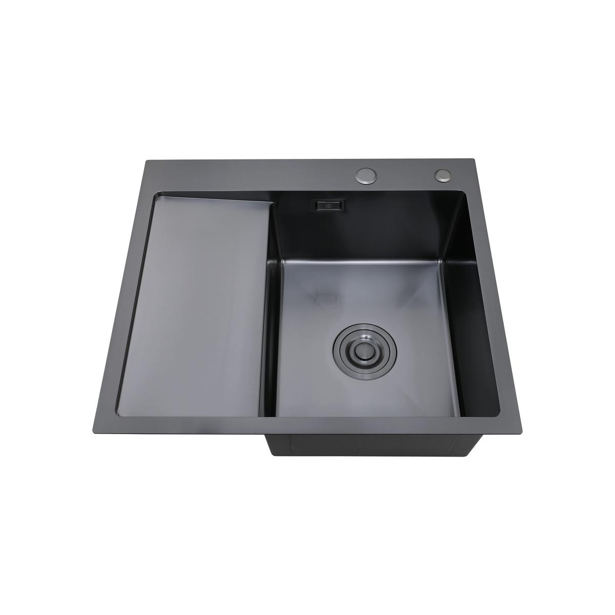 MRK-5851BL-R Набор 2 в1 РМС/кухонная мойка с левым крылом + дозатор