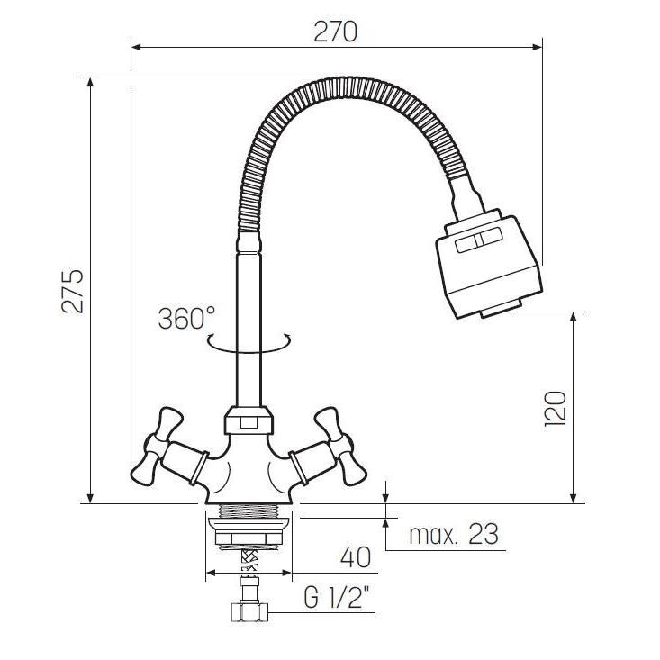 SL138-279F Смеситель для кухни