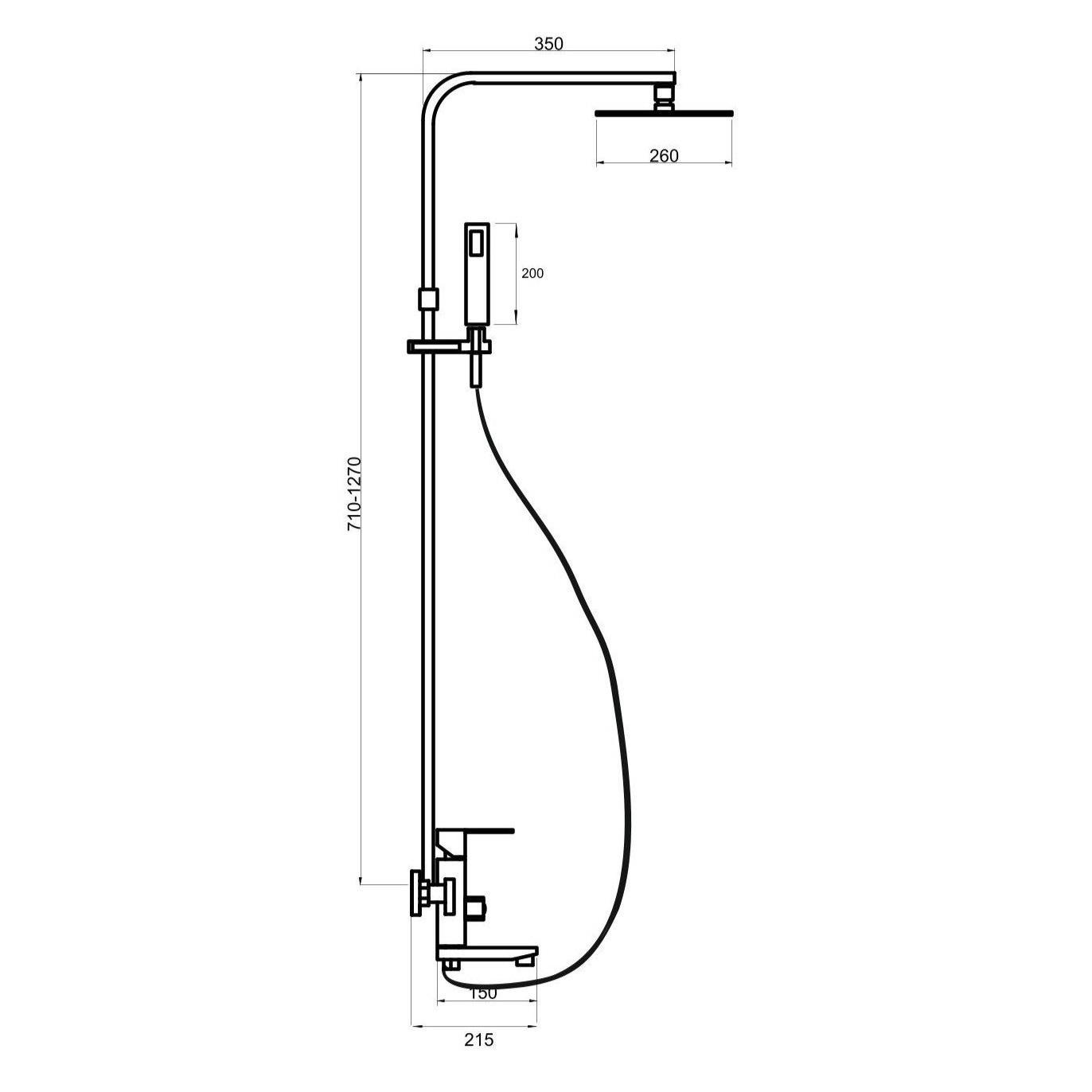 SUS125-009DK Душевая система, ø35