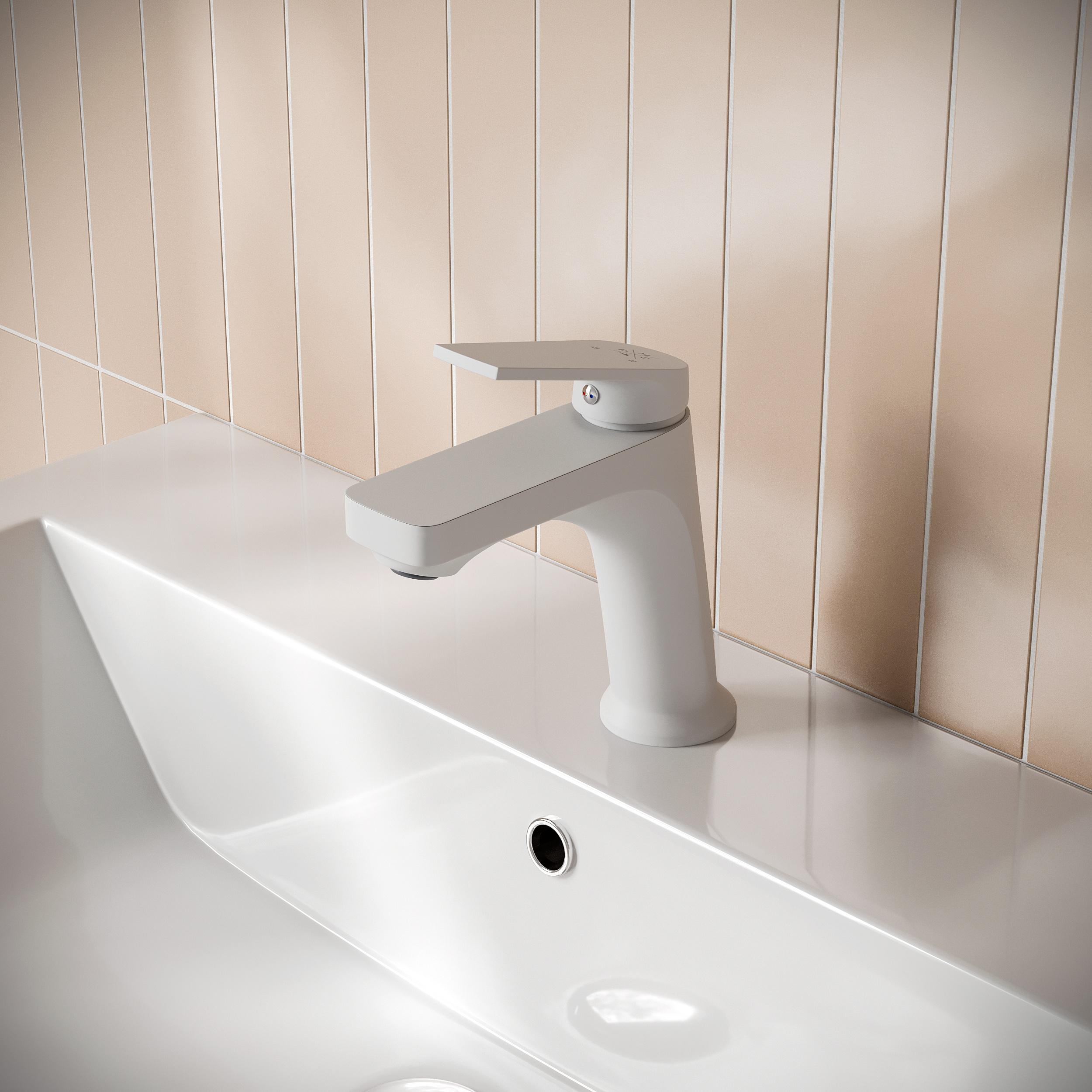 PL7-001F Смеситель для умывальника из высокопрочного пластика-Белый