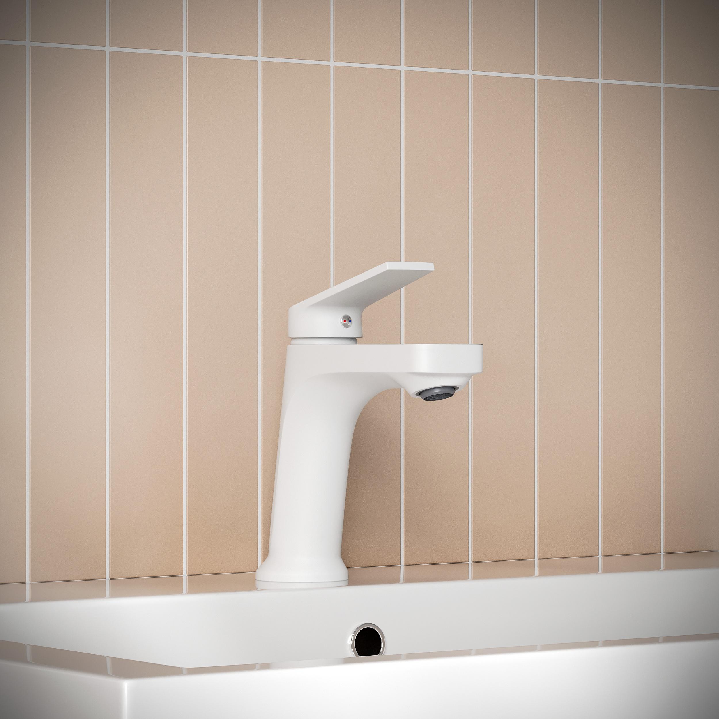 PL7-001F Смеситель для умывальника из высокопрочного пластика-Белый