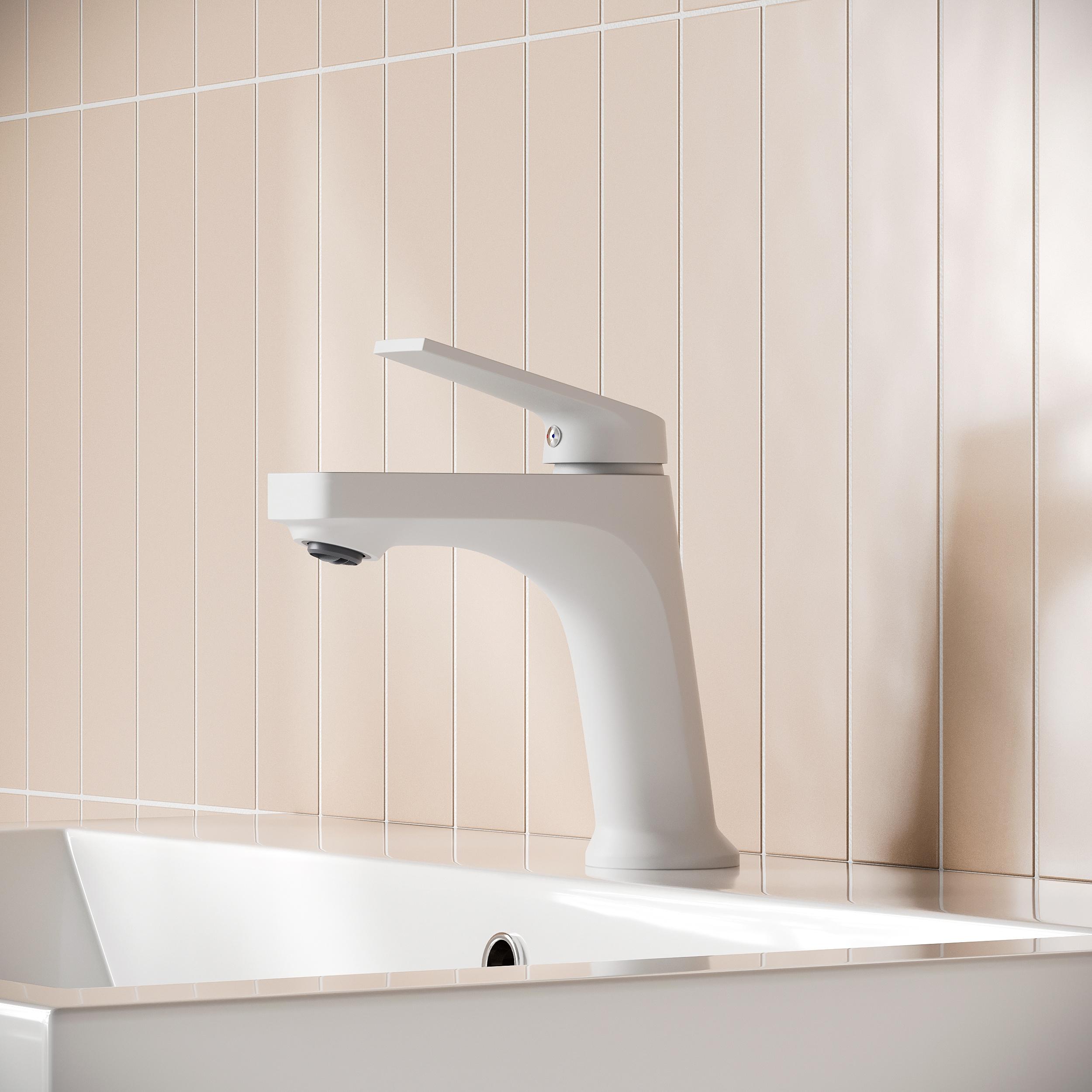 PL7-001F Смеситель для умывальника из высокопрочного пластика-Белый