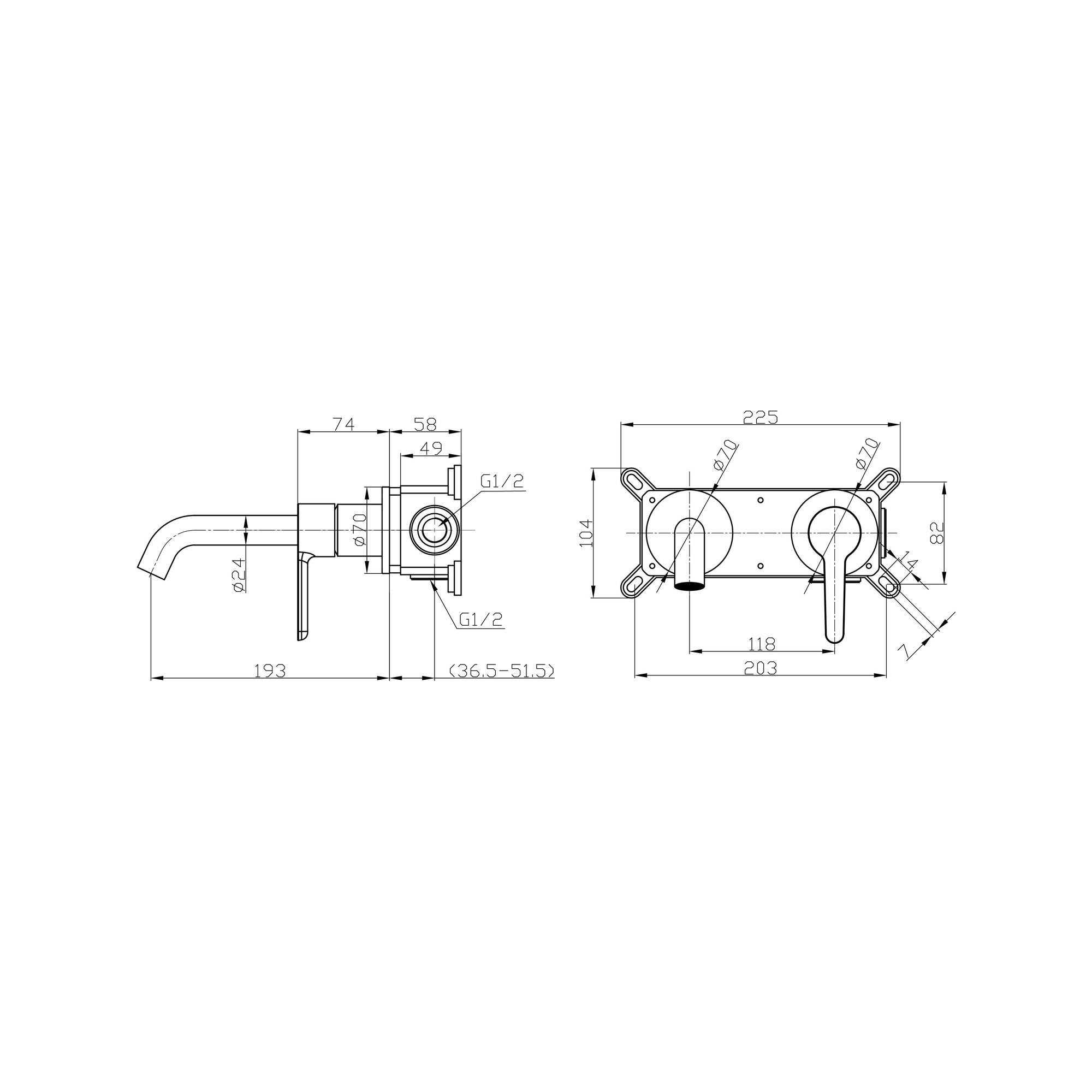 ВК-У1502-11 Смеситель для умывальника, ø35