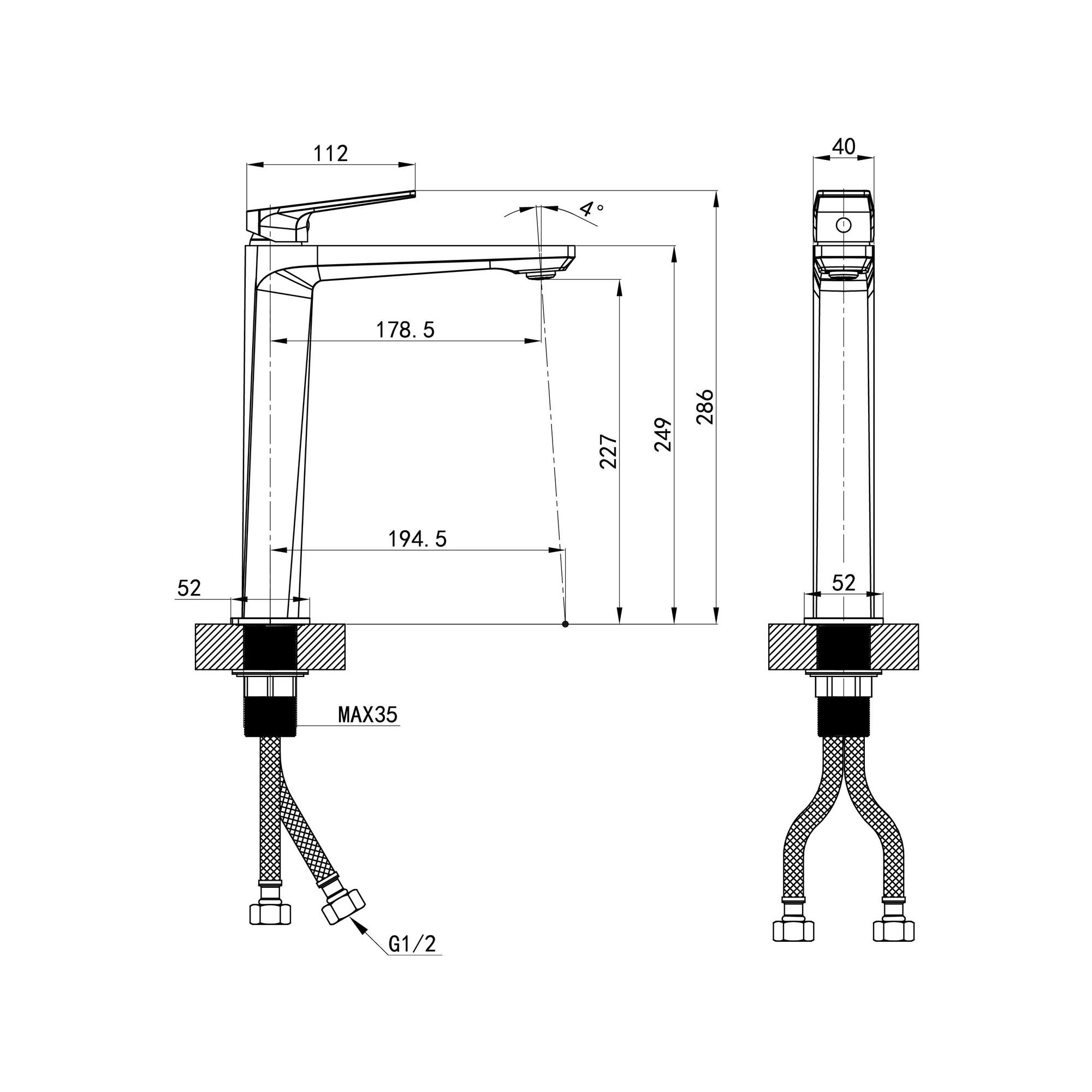 04-У1101-21 Смеситель для умывальника, ø30