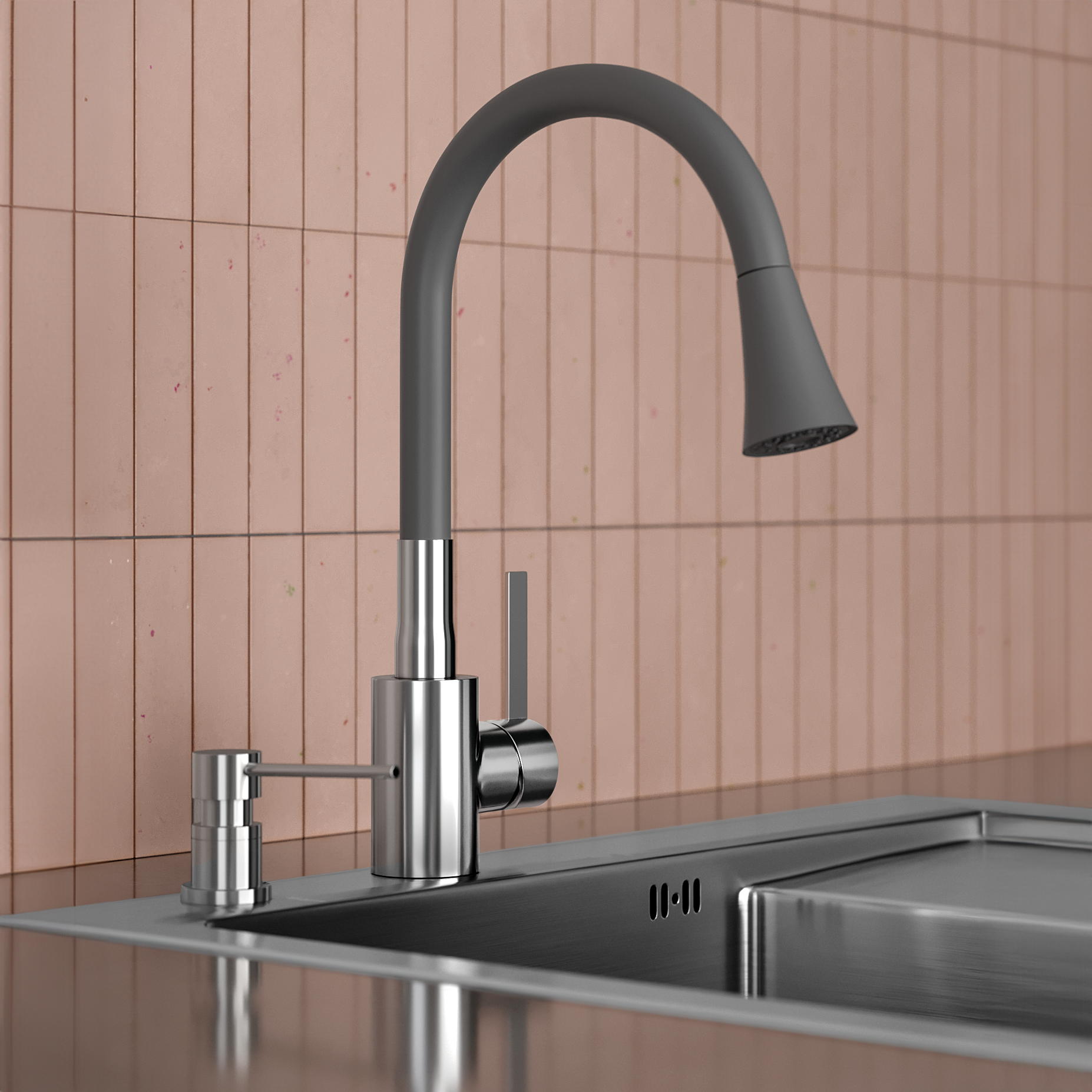 SUS123GY-016F Смеситель для кухни, ø35