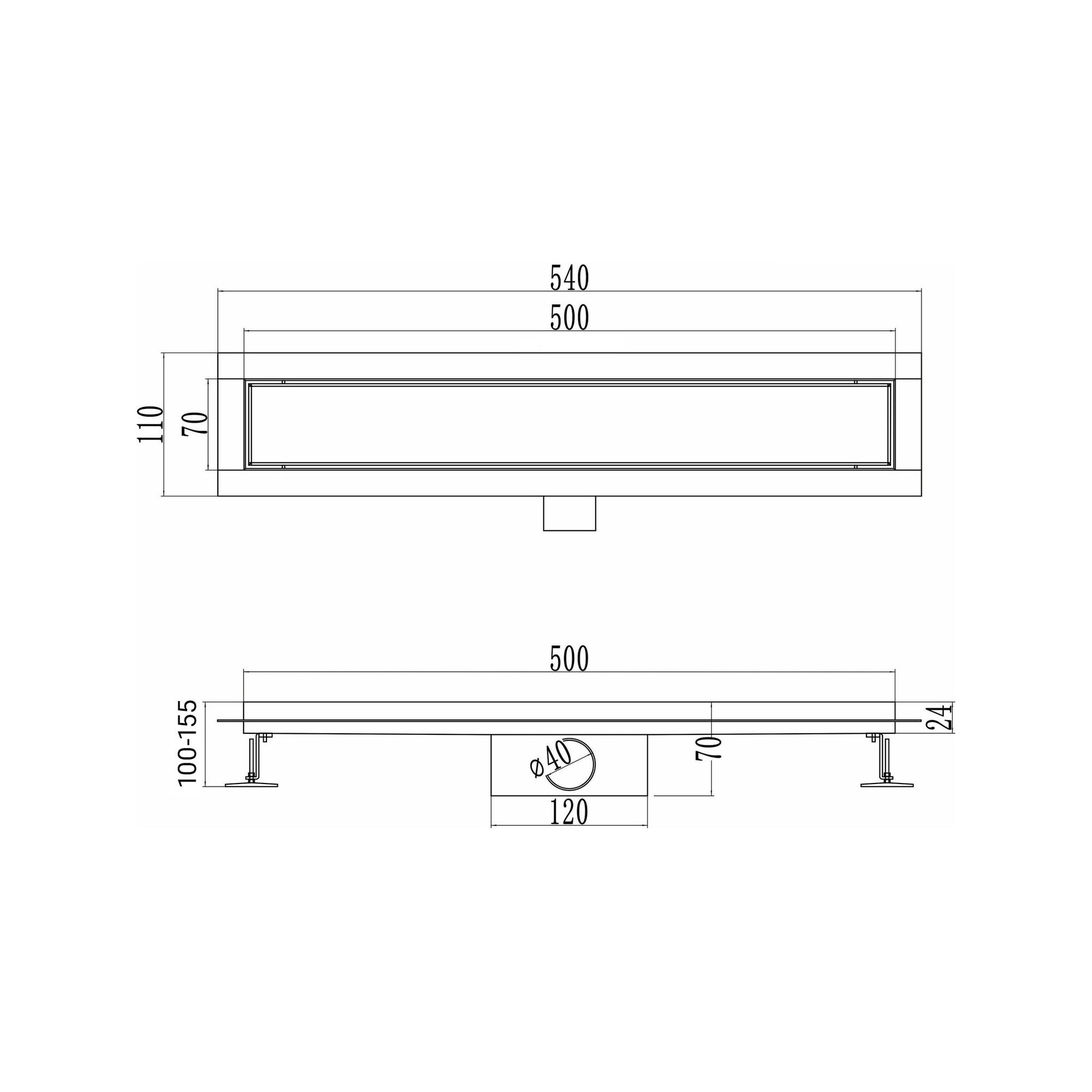Трап линейный РМС ТЛ-03-50х7