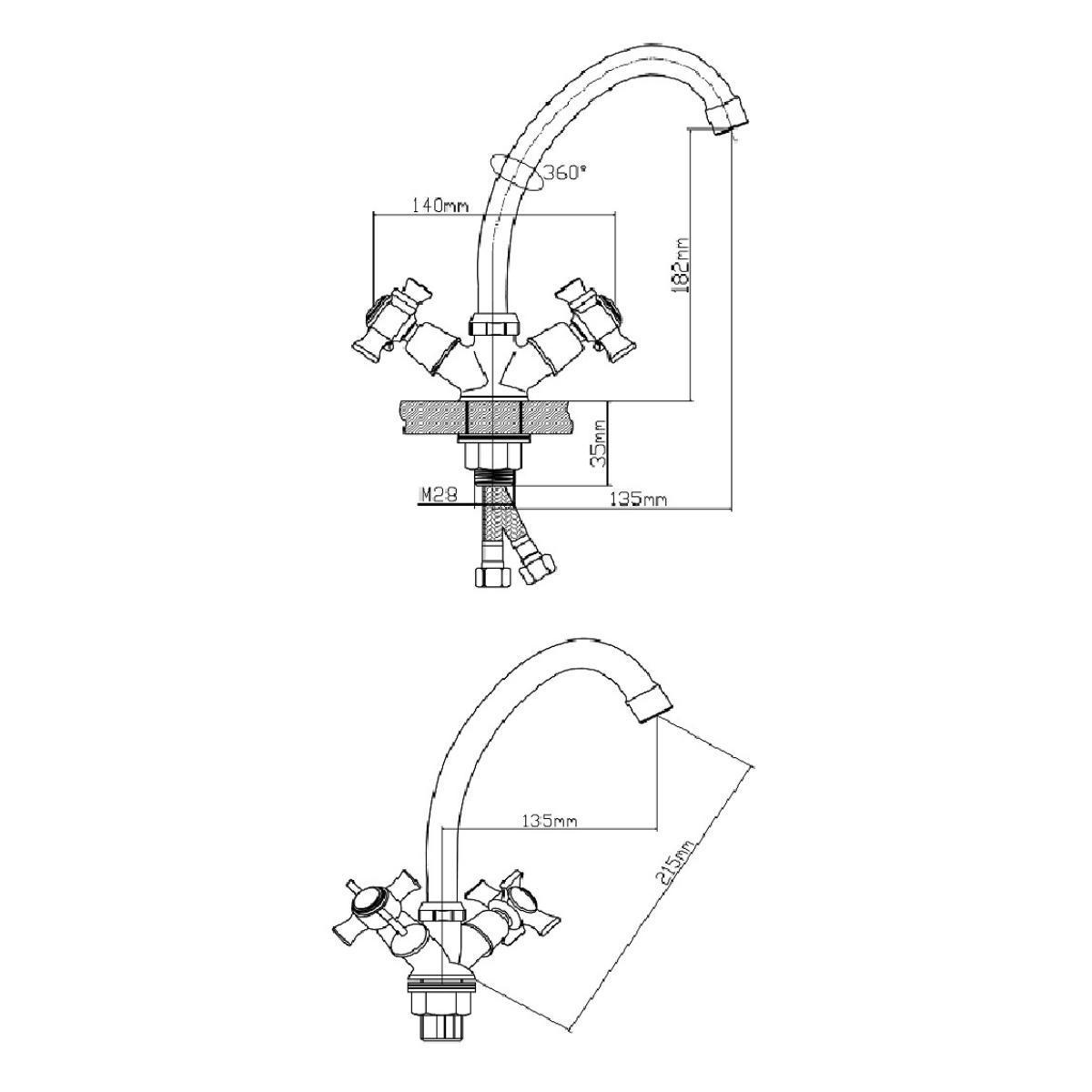 BA5333-8F-B723 Смеситель для кухни из Латуни