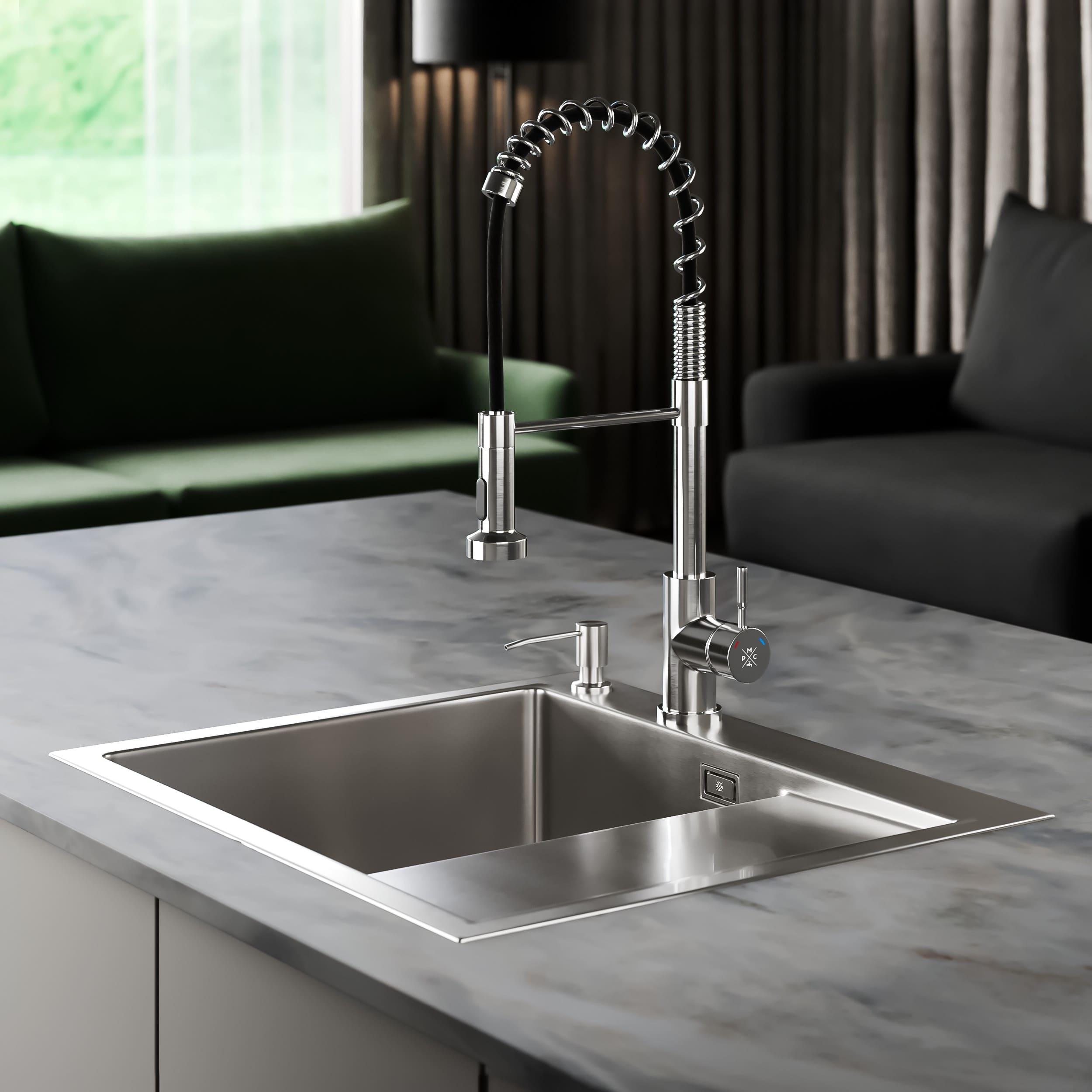 MRK-5851L Набор 2 в 1 РМС/ кухонная мойка с правым крылом + дозатор