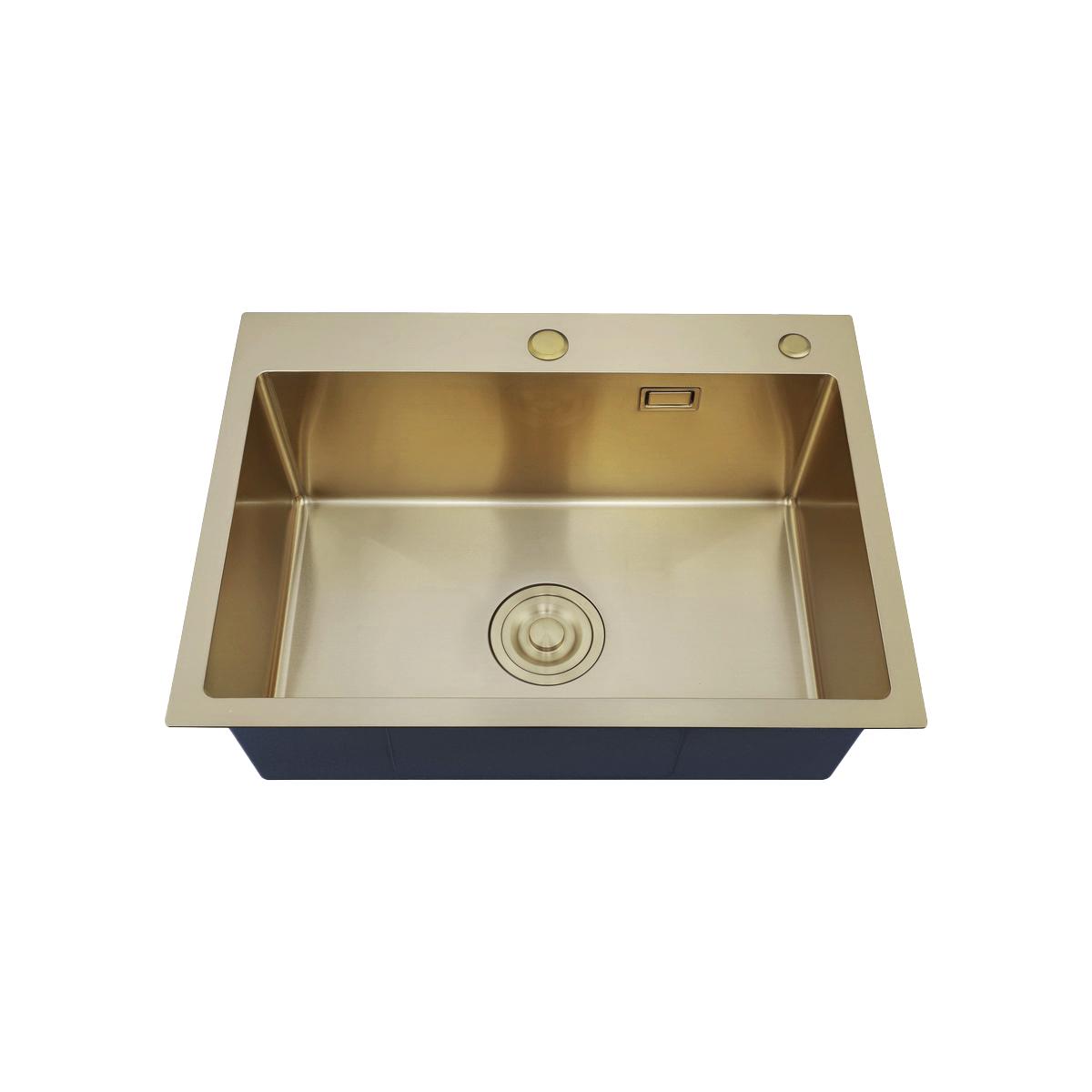 MR-5843G набор 3 в 1 РМС (кухонная мойка+ корзина раздвижная+ дозатор врезной)