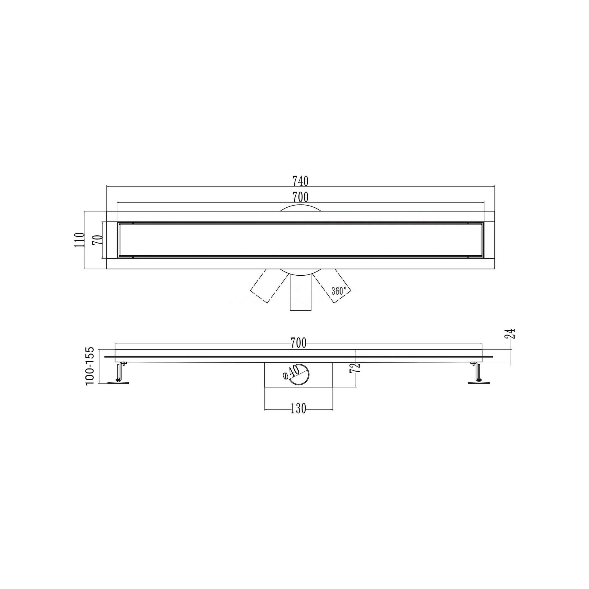 Трап линейный РМС ТЛ-02-70х7
