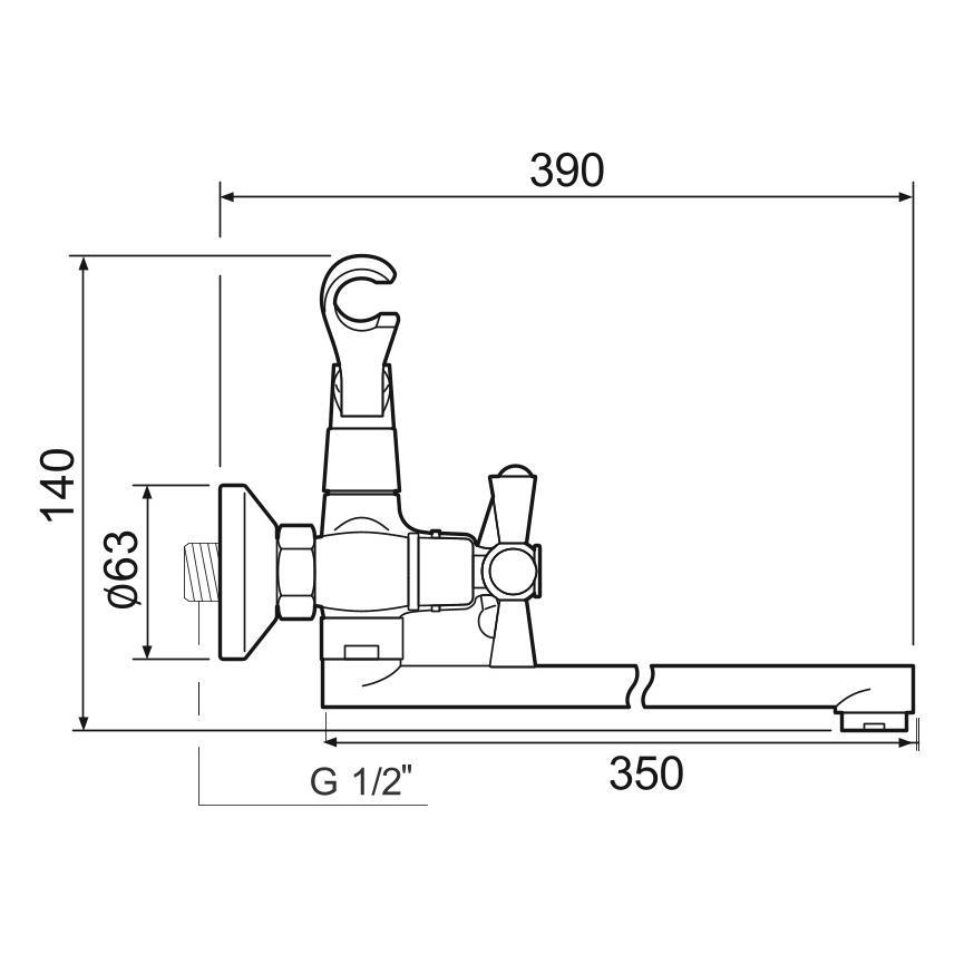 SL138-143P Смеситель для ванны
