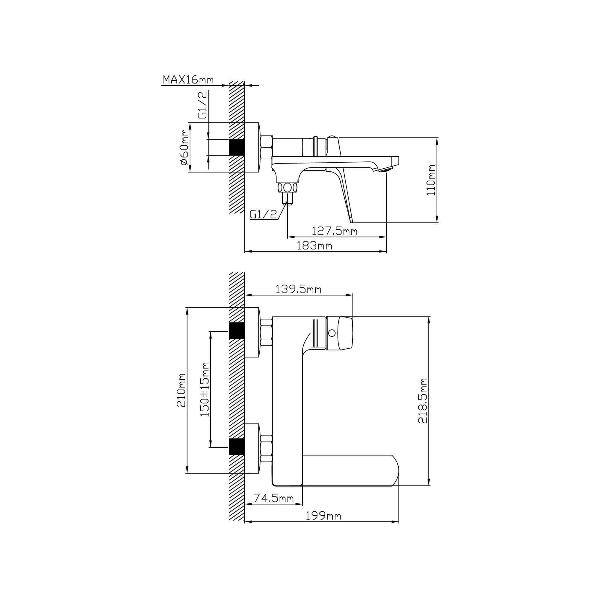 05-В1101-21 Смеситель для ванны, ø35