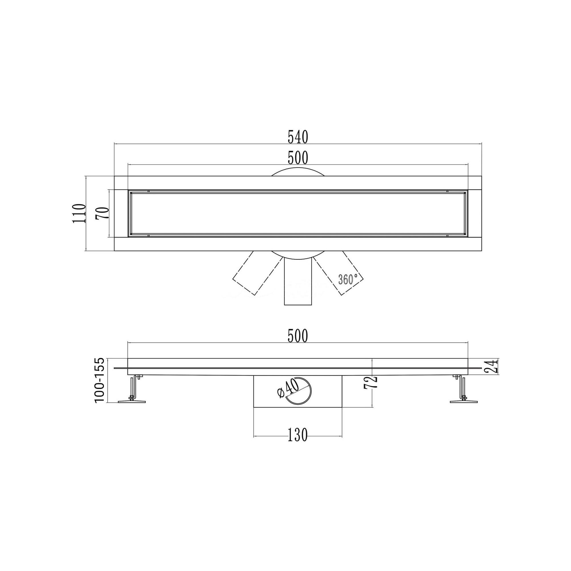 Трап линейный РМС ТЛ-02-50х7