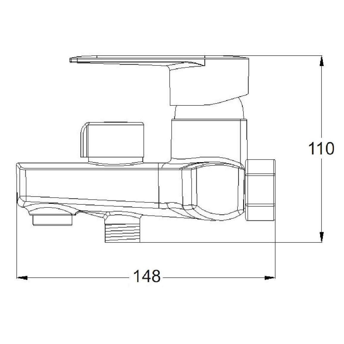 PL6-009E Смеситель для ванны из высокопрочного пластика- БЕЛЫЙ