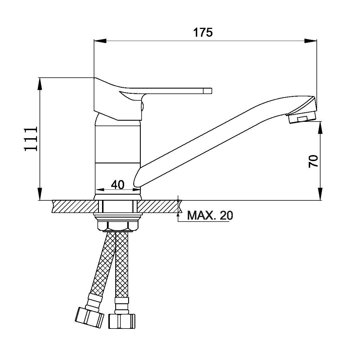 SL137-004F-15 Смеситель для кухни, ø35