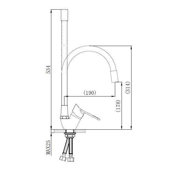 SL137GY-016F  Смеситель для кухни, ø35