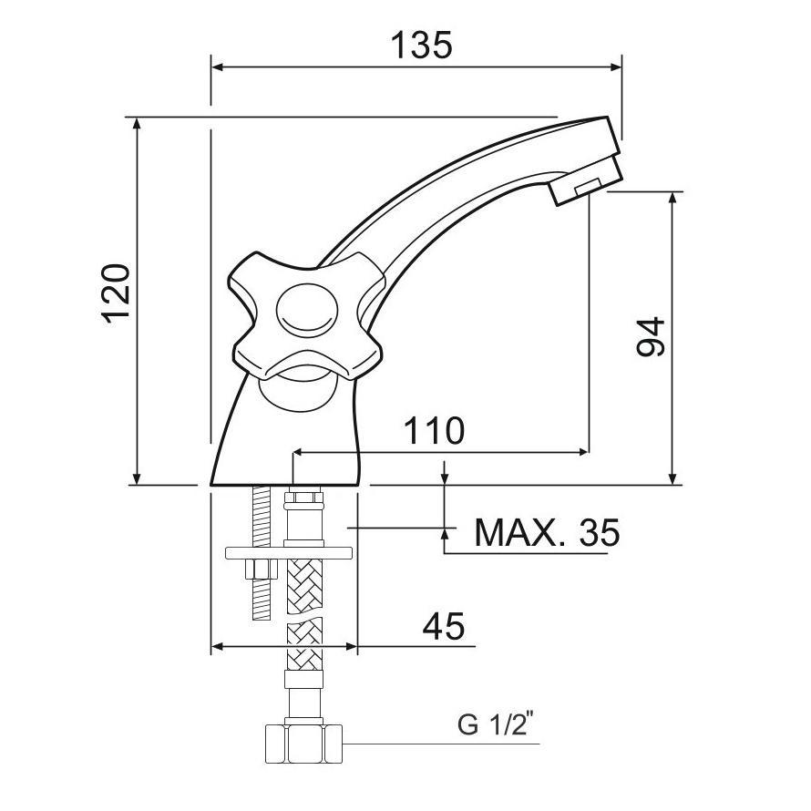 SL115-161 Смеситель для умывальника