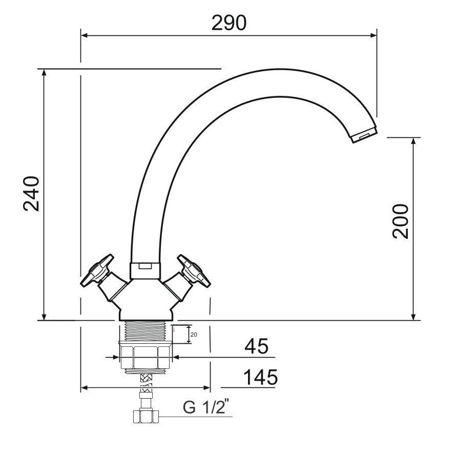 SL115-273F Смеситель для кухни