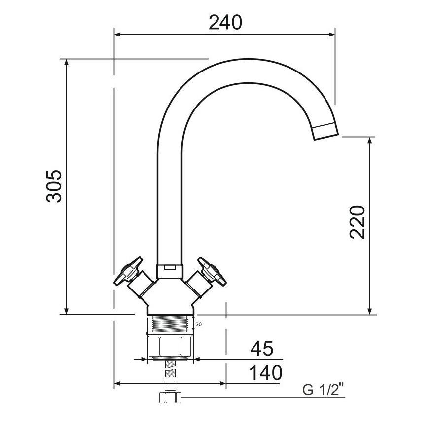 SL115-274F Смеситель для кухни