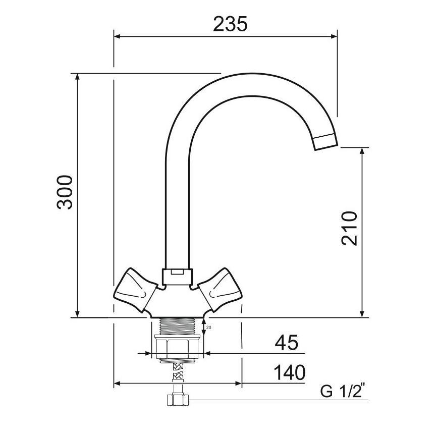 SL116-274F Смеситель для кухни
