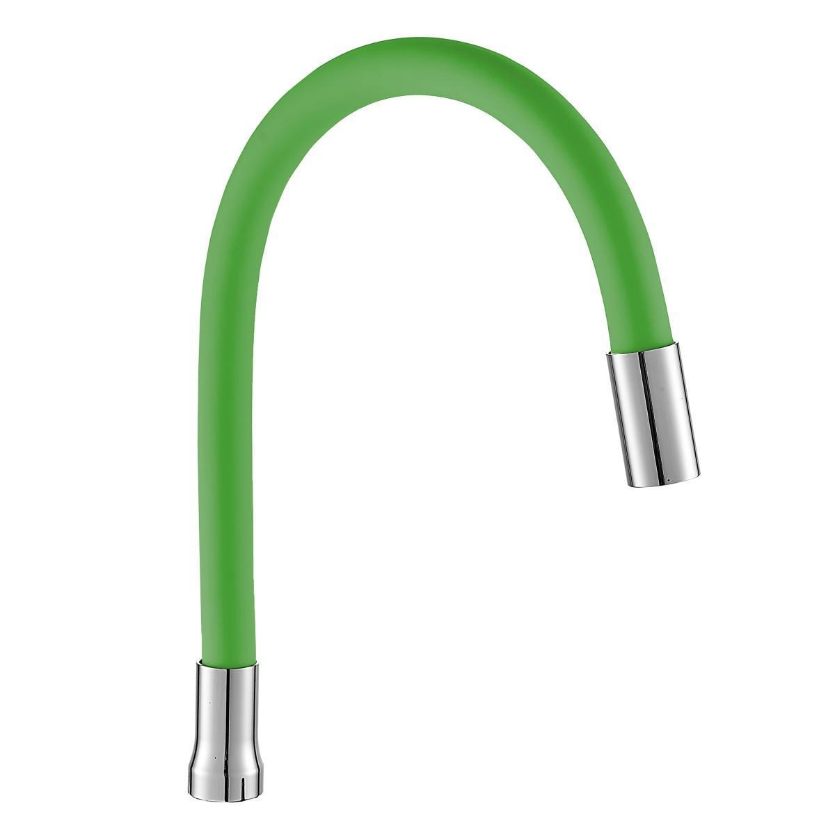 E356A Излив силиконовый зеленый, гибкий, в блистере