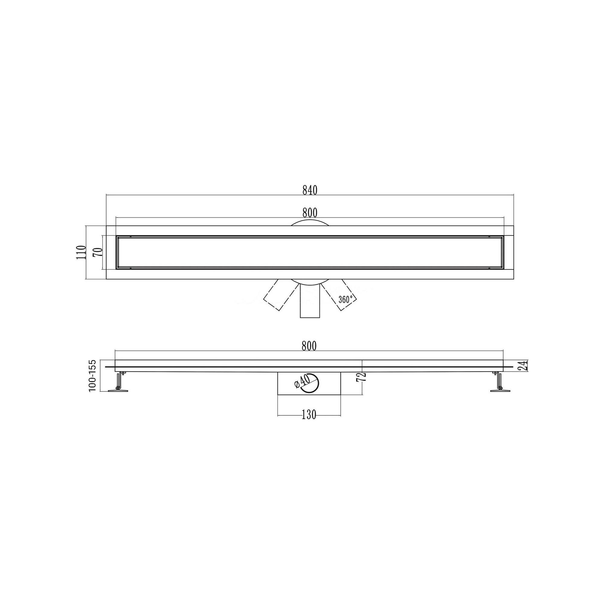 Трап линейный РМС ТЛ-02-80х7