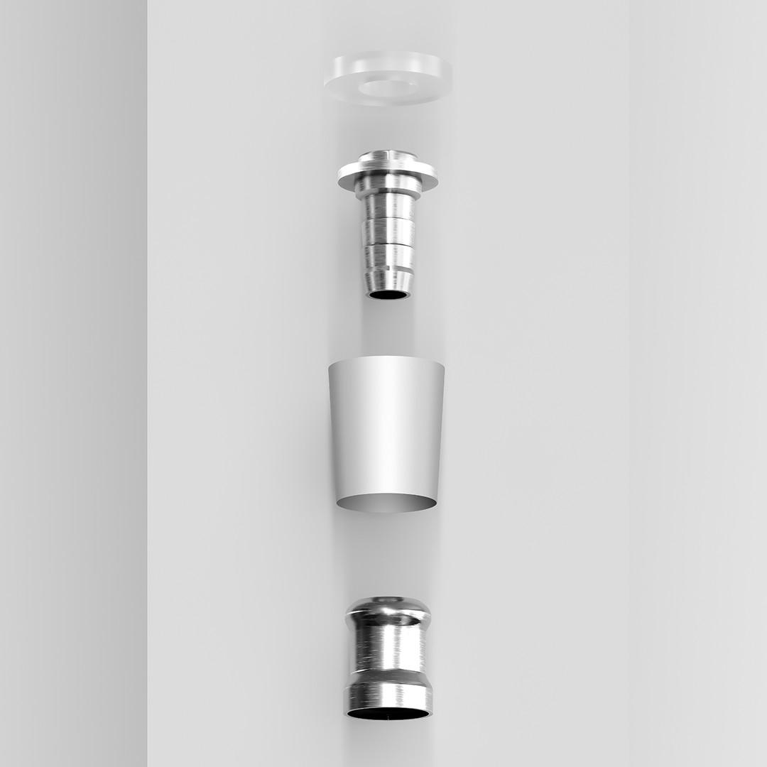 SH-18 Шланг для душа не растяжной из PVC-150 см, белый