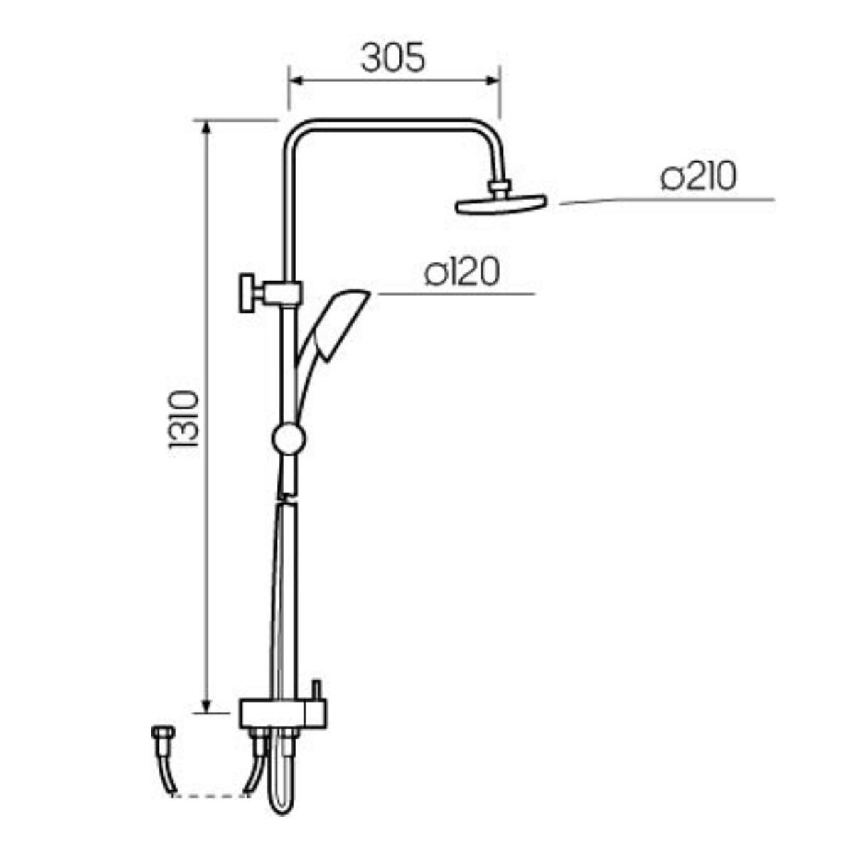 SL80-003-5 Стойка  для душа с лейкой