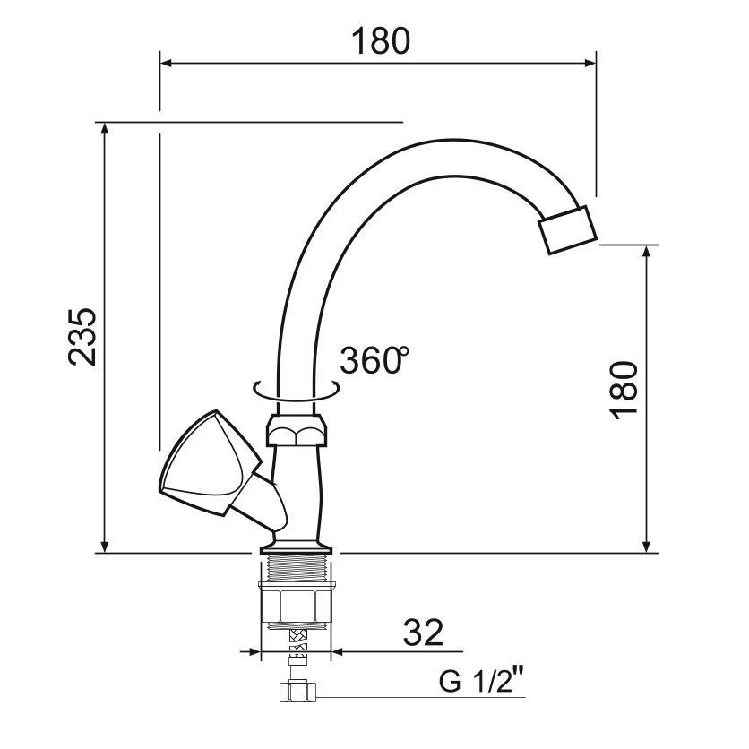 SL119-270F Смеситель для кухни