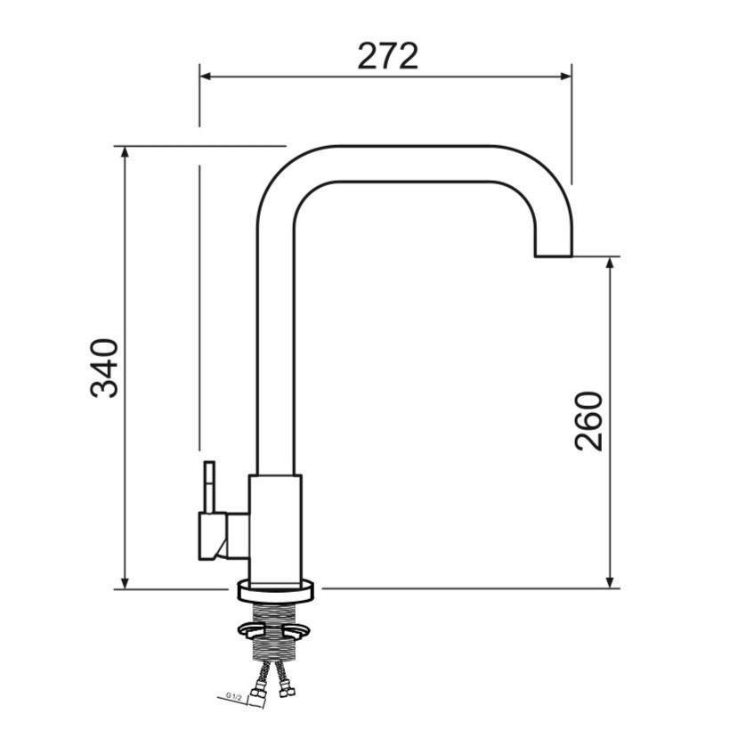 SUS124-017F-1 Смеситель для кухни, ø35