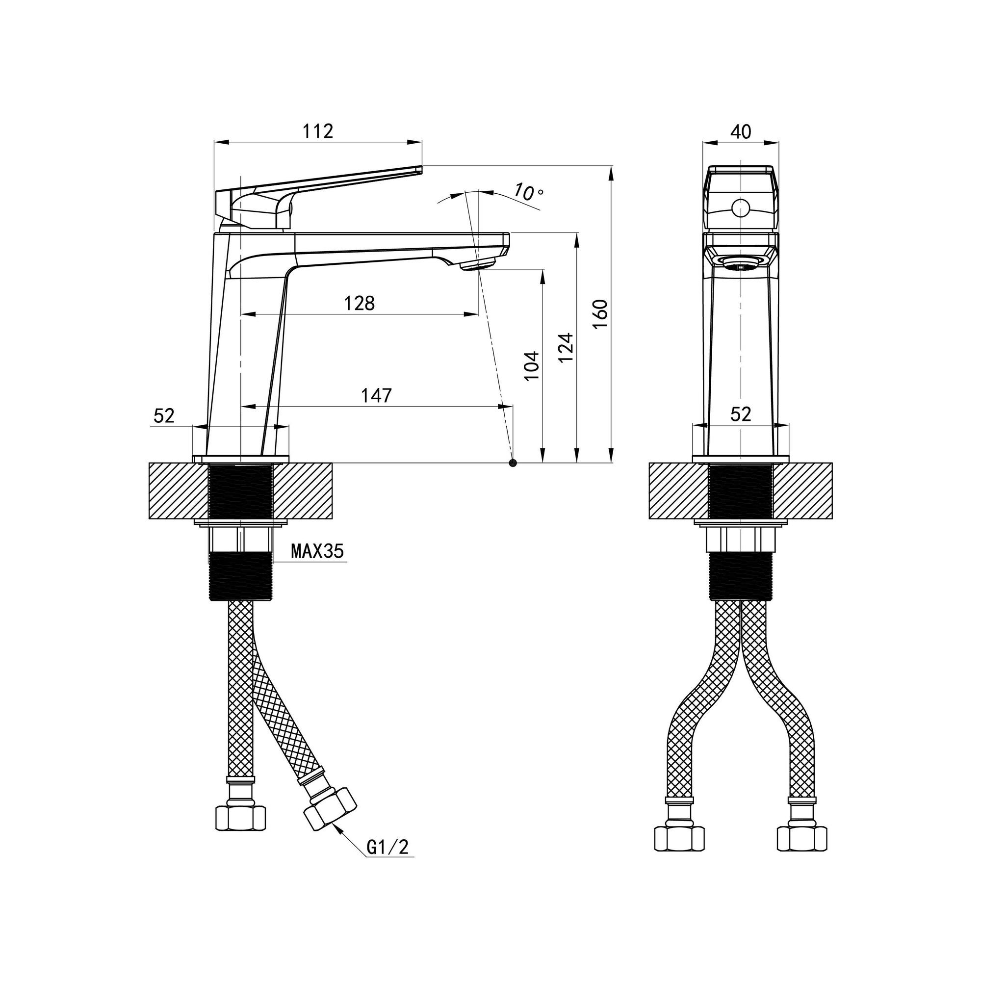 04-У1001-21 Смеситель для умывальника, ø30