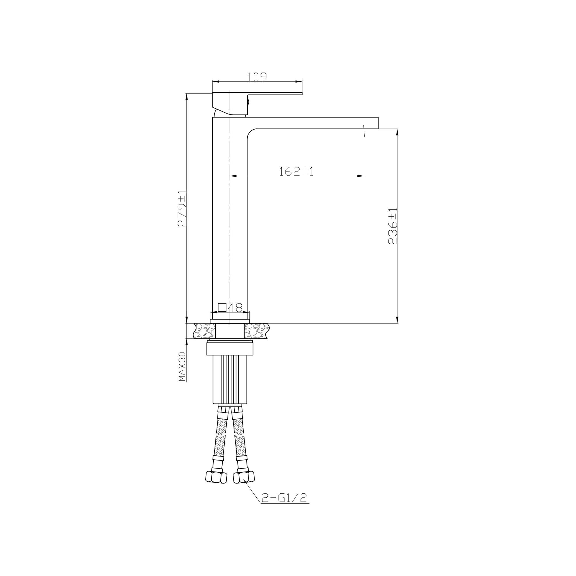 ПР-У1105-11 Смеситель для умывальника, ø35