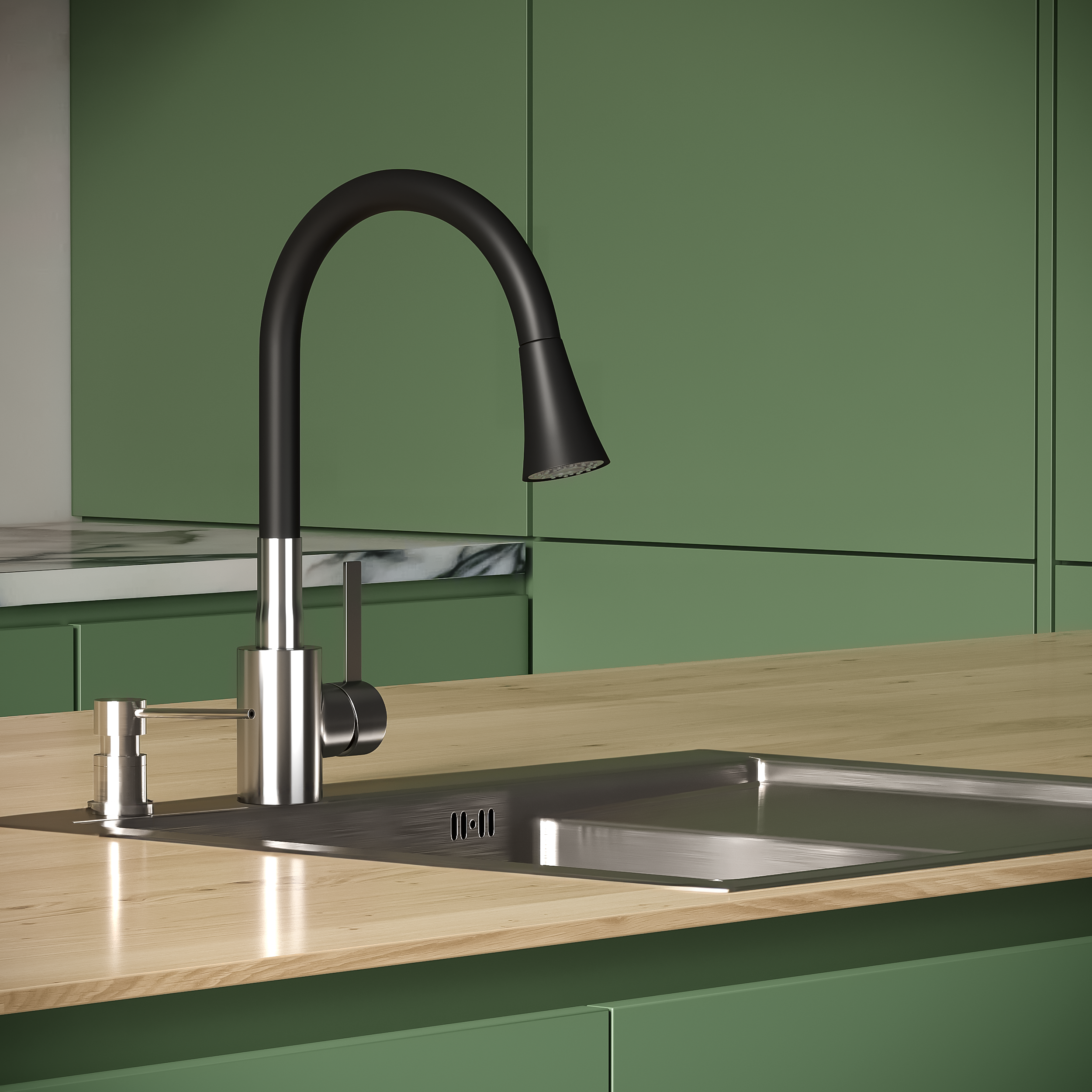 SUS123BL-016F Смеситель для кухни, ø35