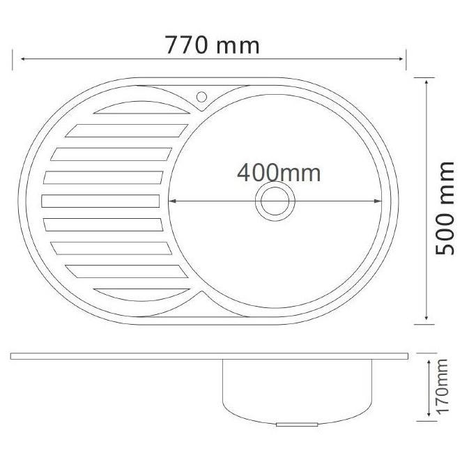 MG6-7750OVR Кухонная мойка