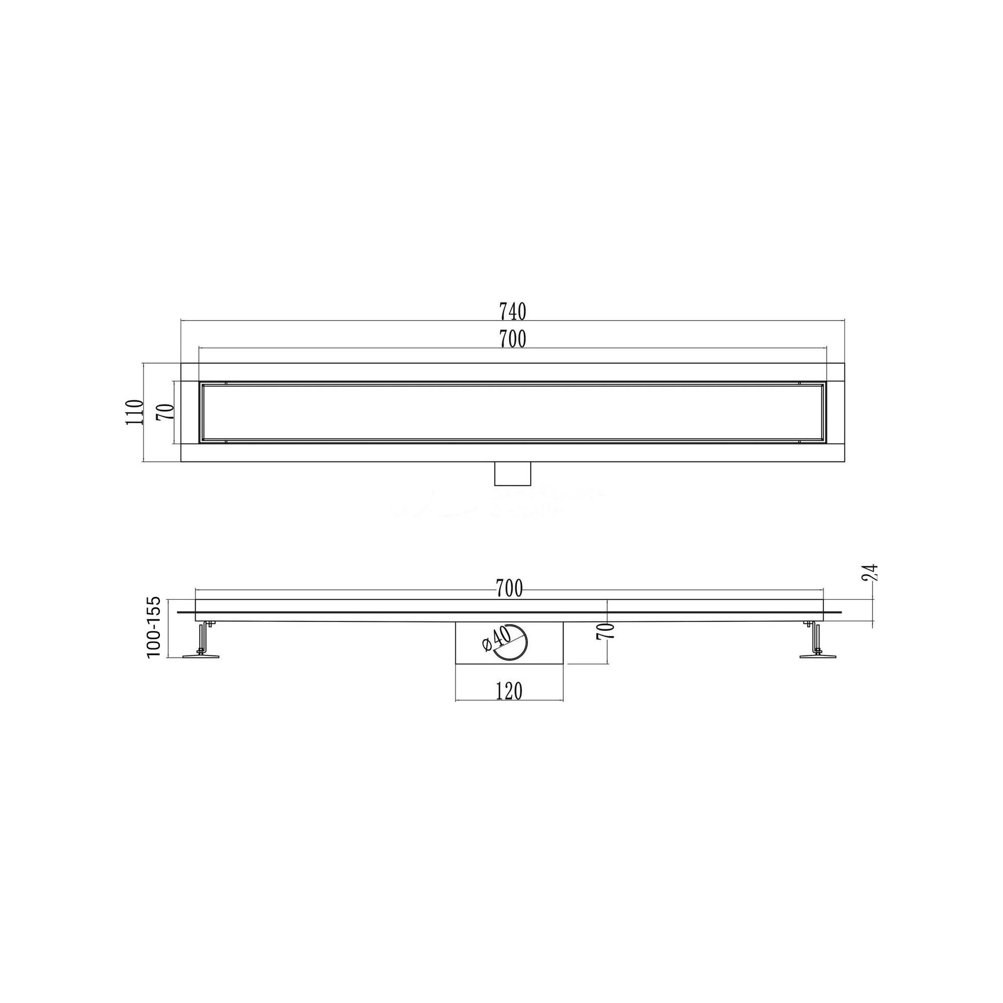 Трап линейный РМС ТЛ-01-70х7
