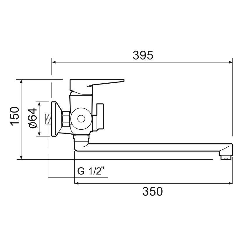 SL141-006E Смеситель для ванны, ø35