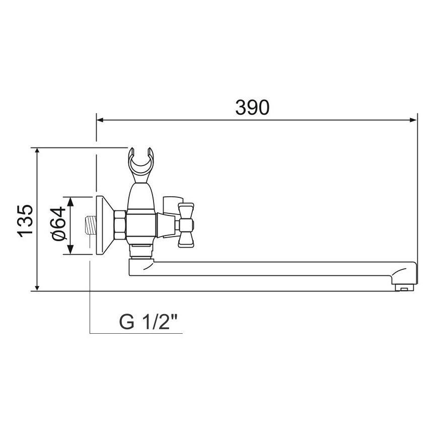 SL118-140P Смеситель для ванны