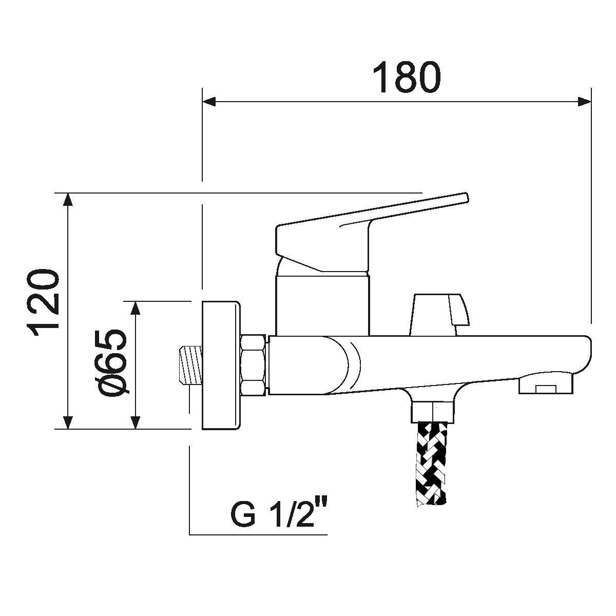 SL132-009E Смеситель для ванны, ø35