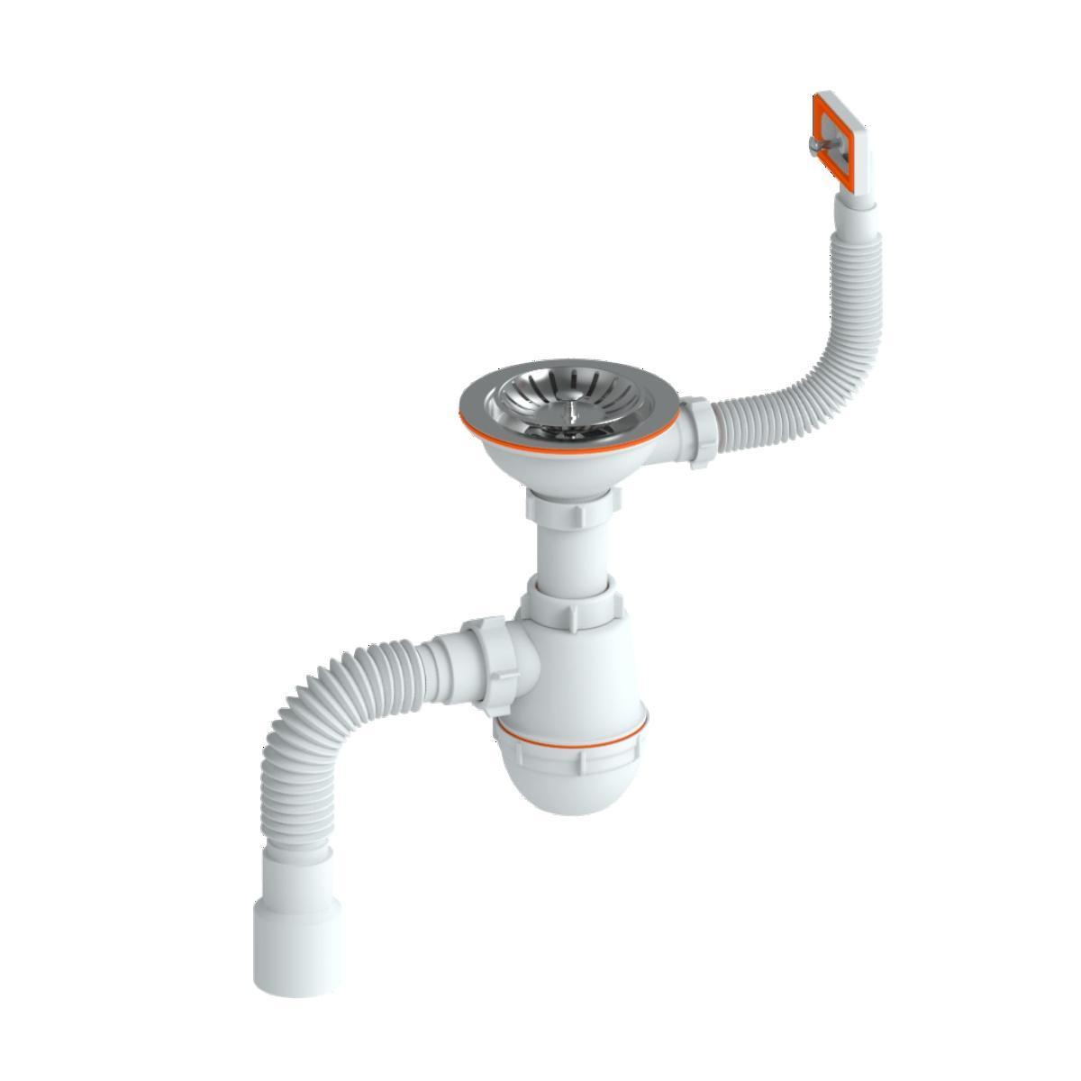 Сифон "РМС" СЕМ-П для мойки (прямоугольный перелив)