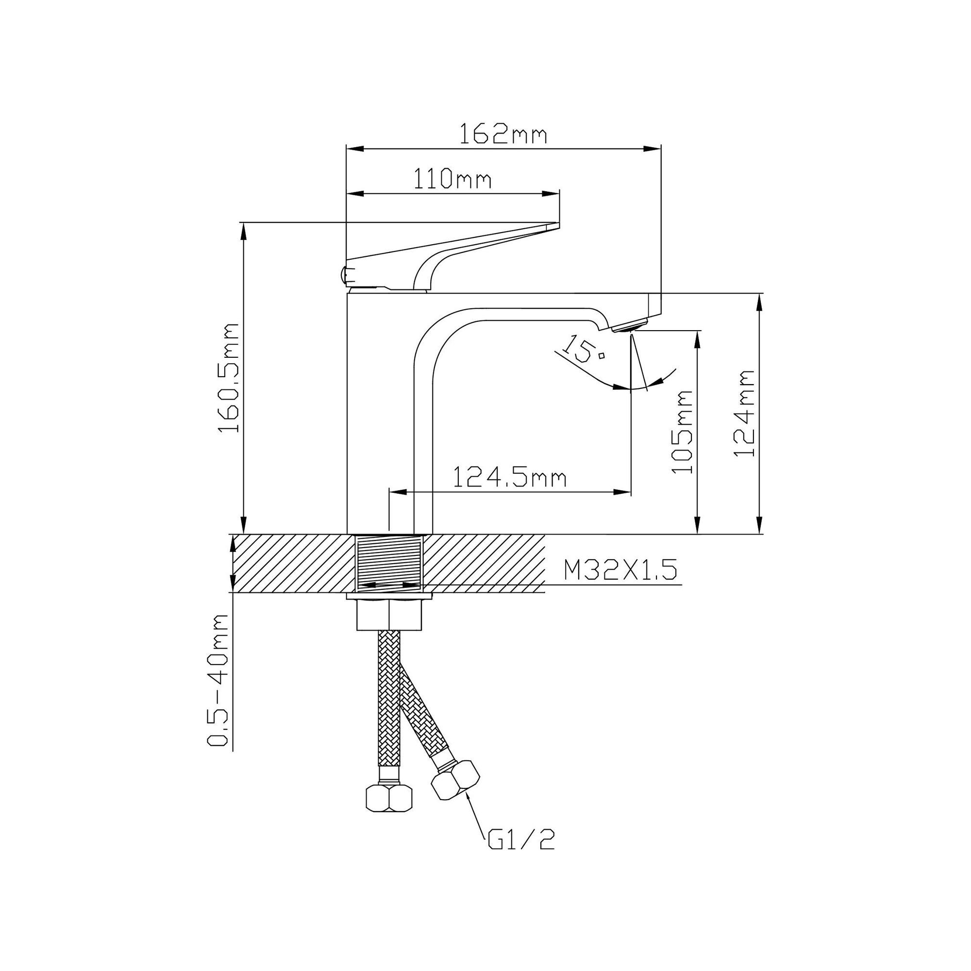 05-У1001-21 Смеситель для умывальника, ø35