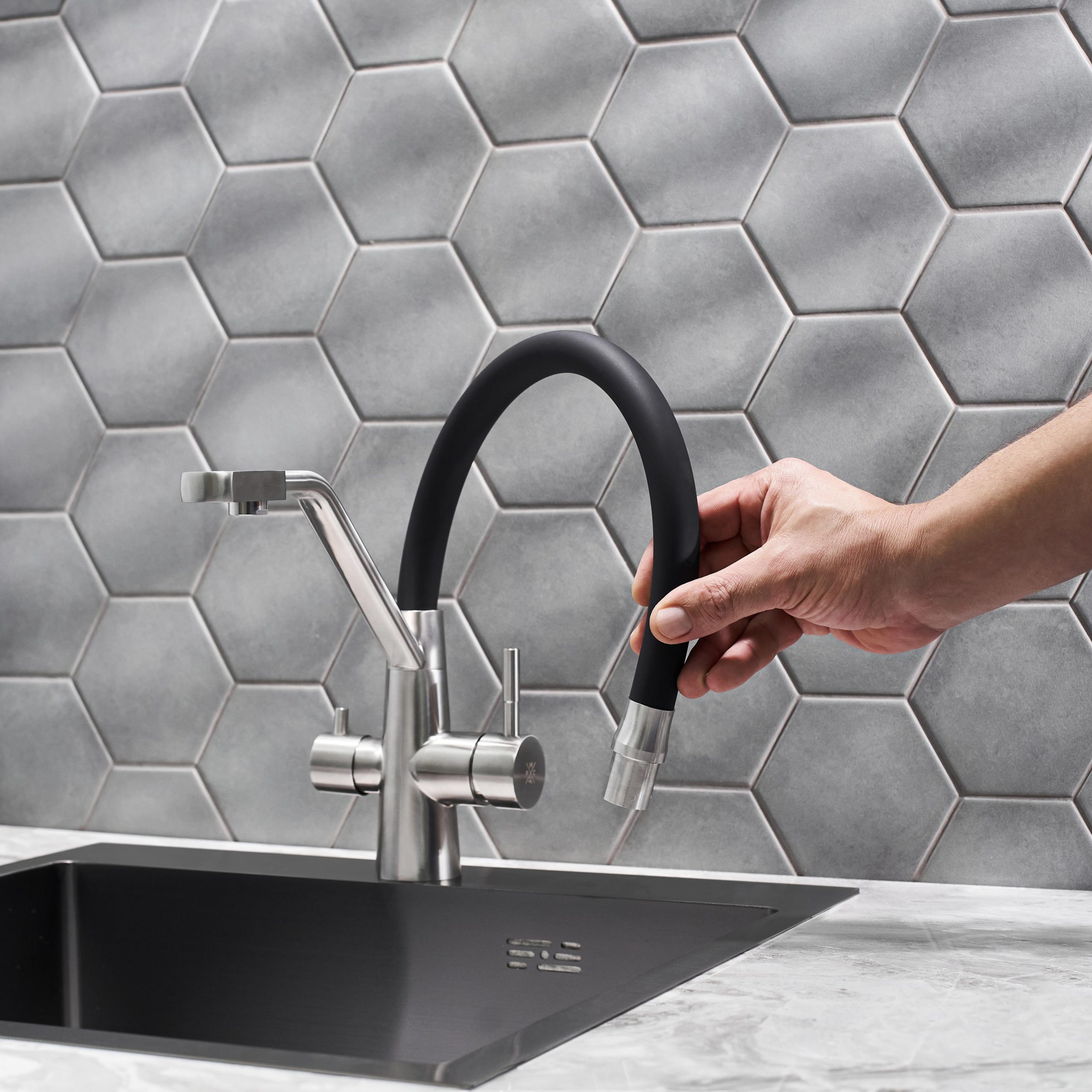 SUS127BL-016F-015 Смеситель для кухни с переключением фильтра, ø35