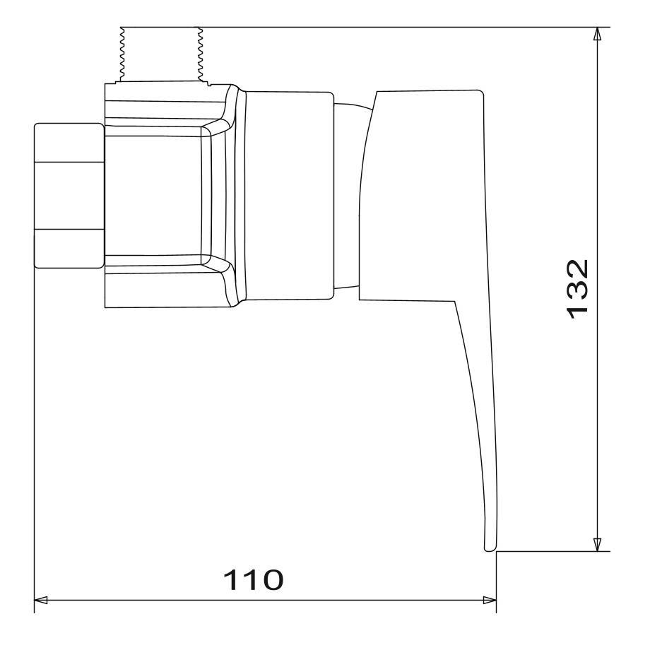 PL5-003 Смеситель для душа из высокопрочного пластика- БЕЛЫЙ