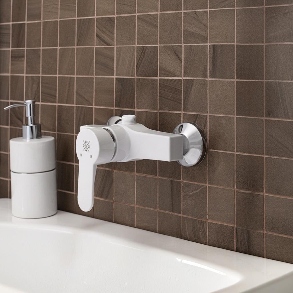 PL5-003 Смеситель для душа из высокопрочного пластика- БЕЛЫЙ